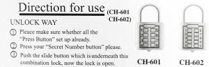 Numberic Padlock 8 Digit